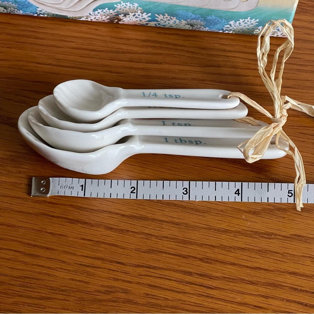Cracker Barrel Stoneware Nesting Shell Measuring Spoons - Picture 7 of 14